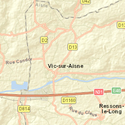 Vic-sur-Aisne Street Map
