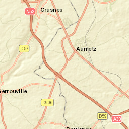 Crusnes Street Map