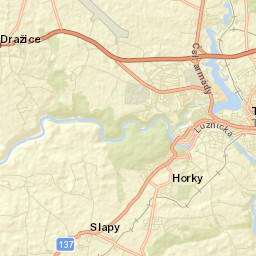 Okres Tábor Street Map