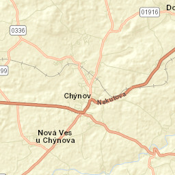 Chýnov Street Map