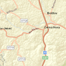 Černá Hora Street Map
