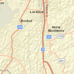 Horní Moštěnice Street Map