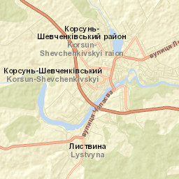 Korsun-Shevchenkivskyi Street Map