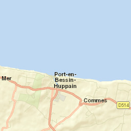 Port-en-Bessin-Huppain Street Map