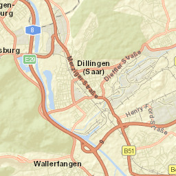 Dillingen Street Map