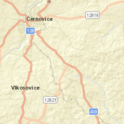 Černovice Street Map