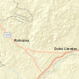 Dolní Cerekev Street Map
