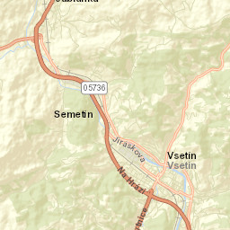 Vsetín Street Map