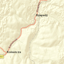 Komańcza Street Map