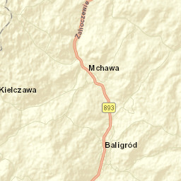 Baligród Street Map