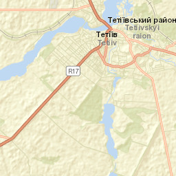 Tetiiv Street Map
