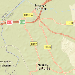 Isigny-sur-Mer Street Map