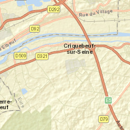 Criquebeuf-sur-Seine Street Map