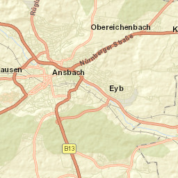 Ansbach Street Map