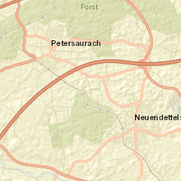 Petersaurach Street Map