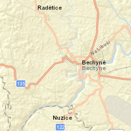 Bechyně Street Map