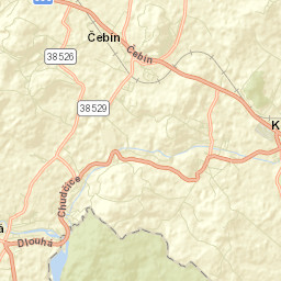 Čebín Street Map