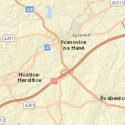 Ivanovice na Hané Street Map