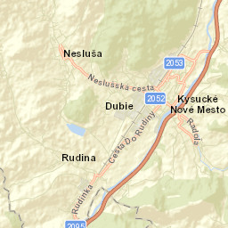 Okres Kysucké Nové Mesto Street Map