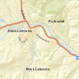 Okres Stará Ĺubovňa Street Map
