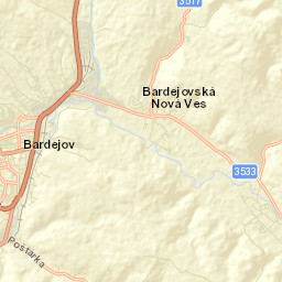 Okres Bardejov Street Map