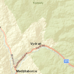 Okres Medzilaborce Street Map