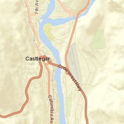Castlegar Street Map