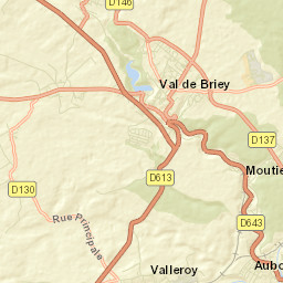 Moutiers Street Map