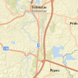 Soběslav Street Map