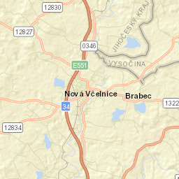 Nová Včelnice Street Map