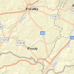 Počátky Street Map