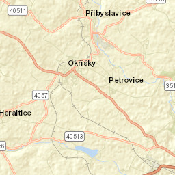 Okříšky Street Map