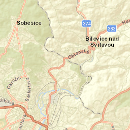 Bílovice nad Svitavou Street Map