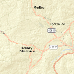Zborovice Street Map