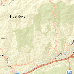 Tečovice Street Map