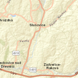 Slušovice Street Map