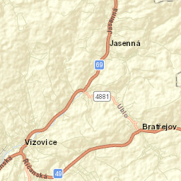 Vizovice Street Map