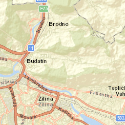 Žilina Street Map