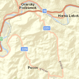 Oravský Podzámok Street Map
