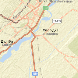 Stryi Street Map