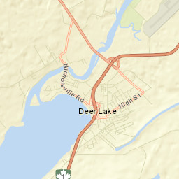 Deer Lake Street Map