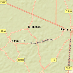 Périers Street Map