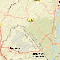 Bruyères-sur-Oise Street Map