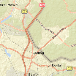 Creutzwald Street Map