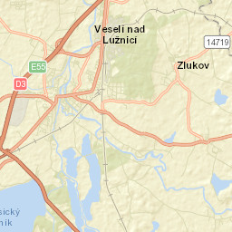 Veselí nad Lužnicí Street Map