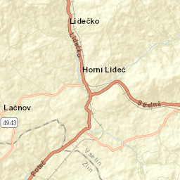 Horní Lideč Street Map