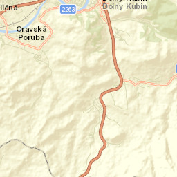 Dolný Kubín Street Map