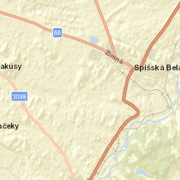Spišská Belá Street Map