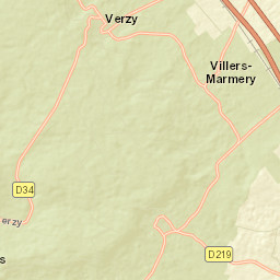 Verzy Street Map