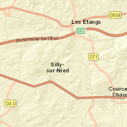 Courcelles-Chaussy Street Map